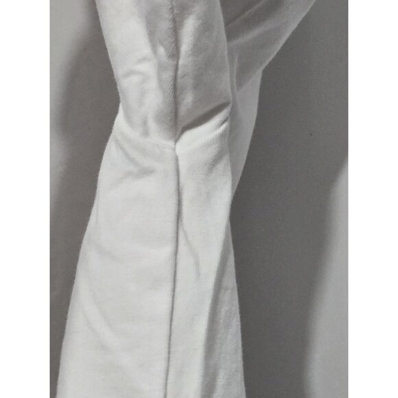 Alphalete Cropped Signature Logo Tee, White, Size Medium, Activewear. - Picture 8 of 8